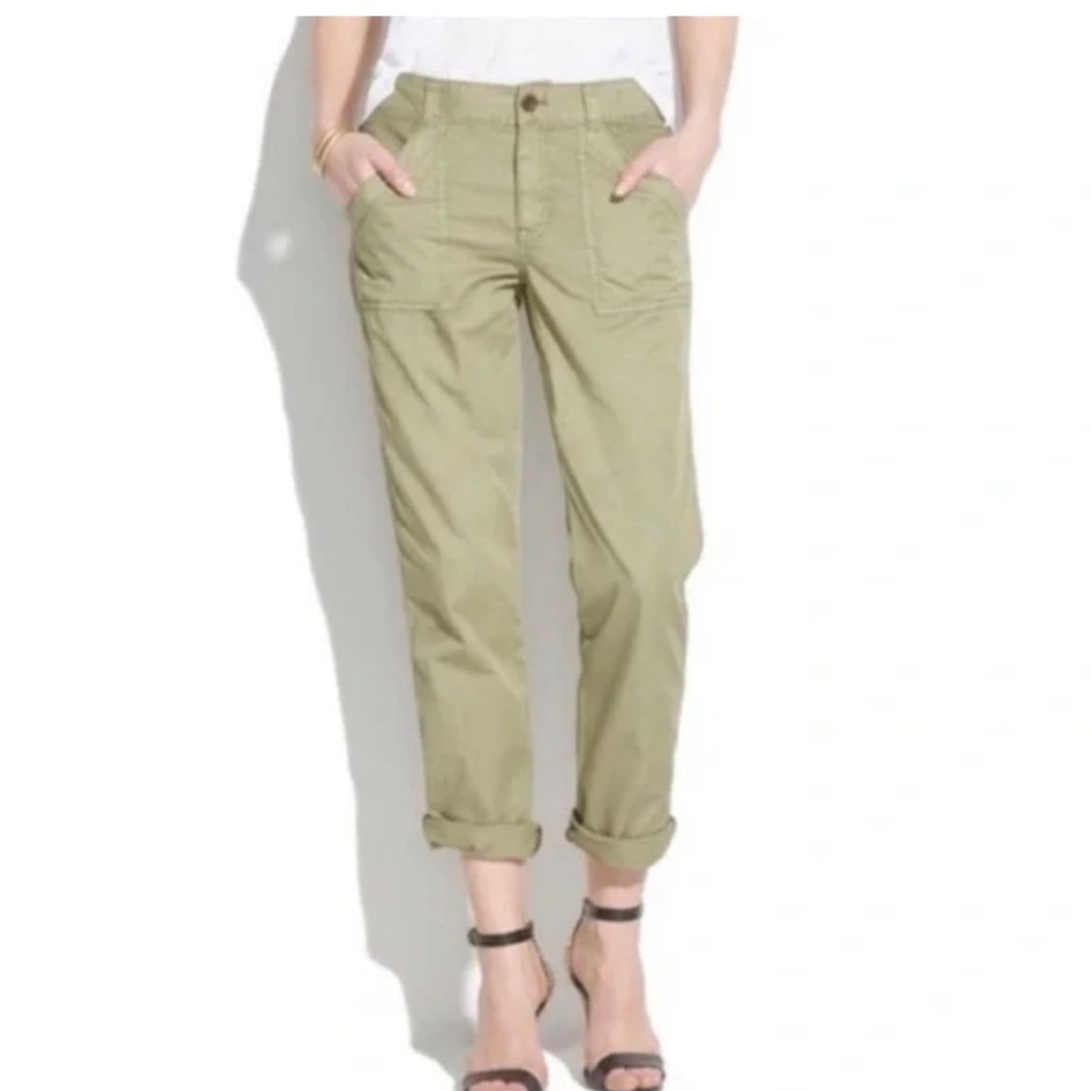 Madewell | dusty rose camp stitch slouch straight crop utility cargo pant chino - Picture 15 of 15